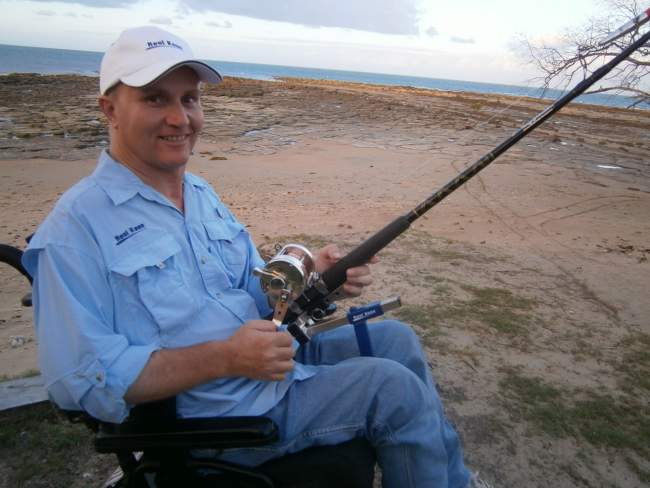 Reel Keen Powerchair fishing rod holder